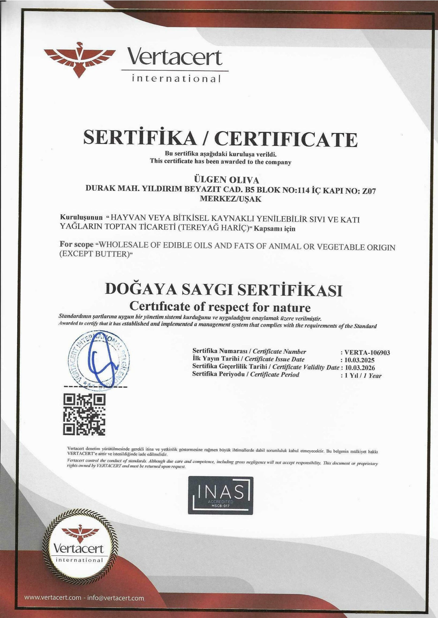 Naturel Sızma Olgun Hasat Zeytinyağı • 500 ml