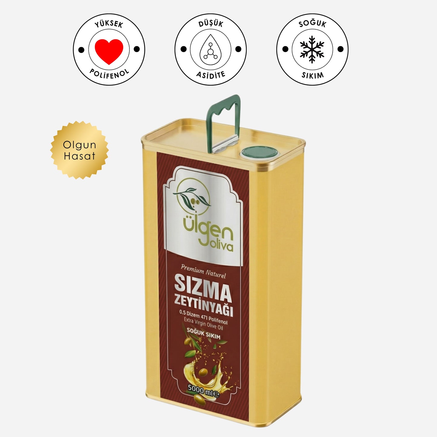 Natural Sızma Olgun Hasat Zeytinyağı • 5 lt